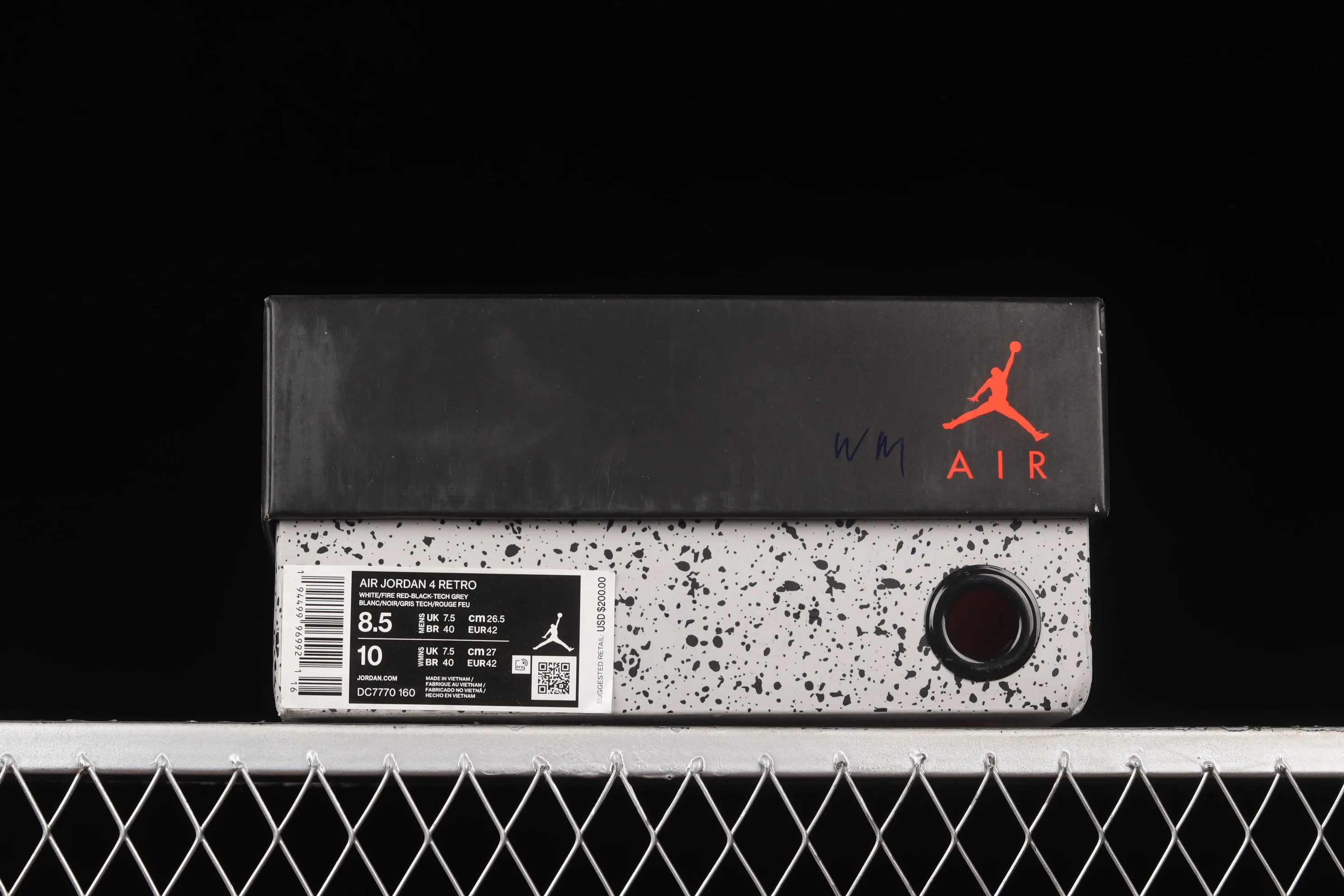All categories Air Jordan Jordan series basketball shoes Air Jordan 4 foreign trade version Air Jordan 4 Retro "Fire Red" AJ4 Joe 4 white red flame red basketball shoes DC7770-160